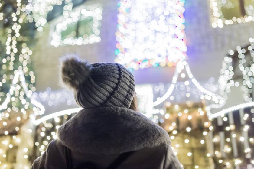 A woman admires the Nights of Lights